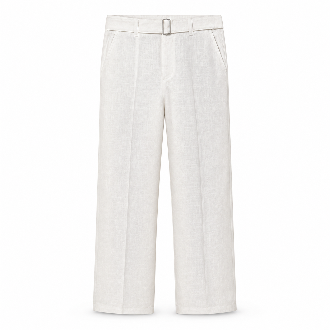 Pantalon Homme en Lin d'export Blanc